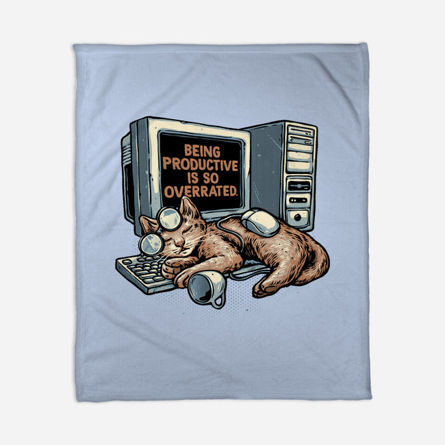 Overrated Productivity-None-Fleece-Blanket-glitchygorilla