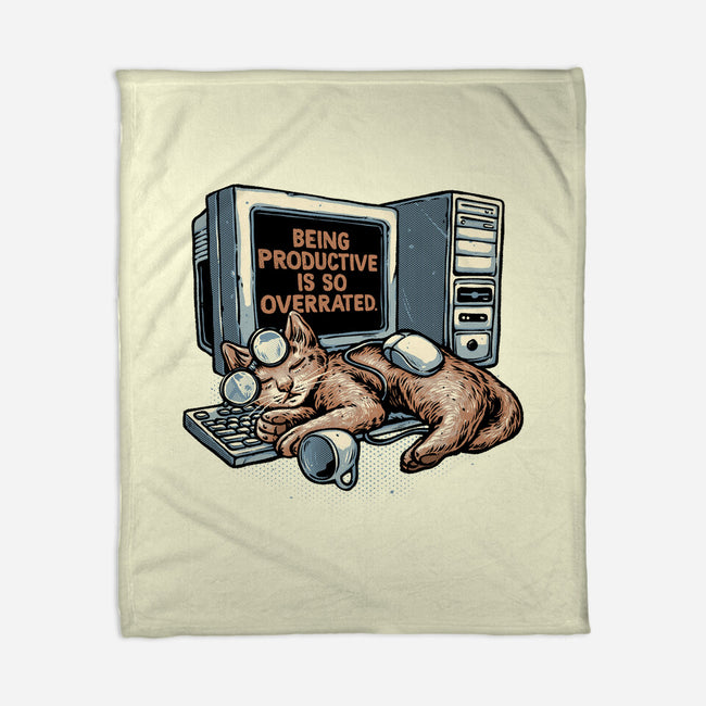 Overrated Productivity-None-Fleece-Blanket-glitchygorilla
