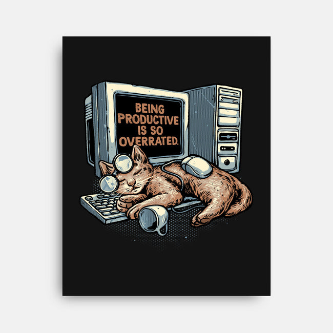 Overrated Productivity-None-Stretched-Canvas-glitchygorilla