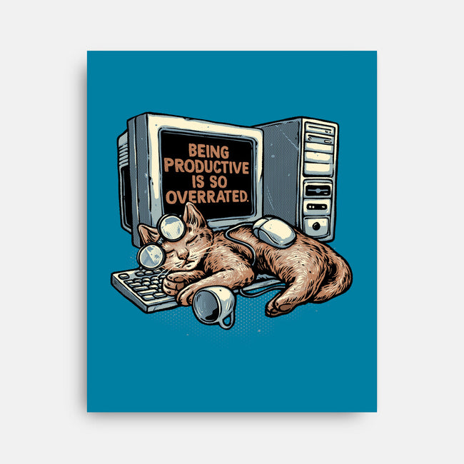Overrated Productivity-None-Stretched-Canvas-glitchygorilla