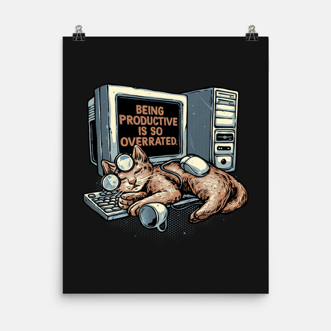 Overrated Productivity-None-Matte-Poster-glitchygorilla