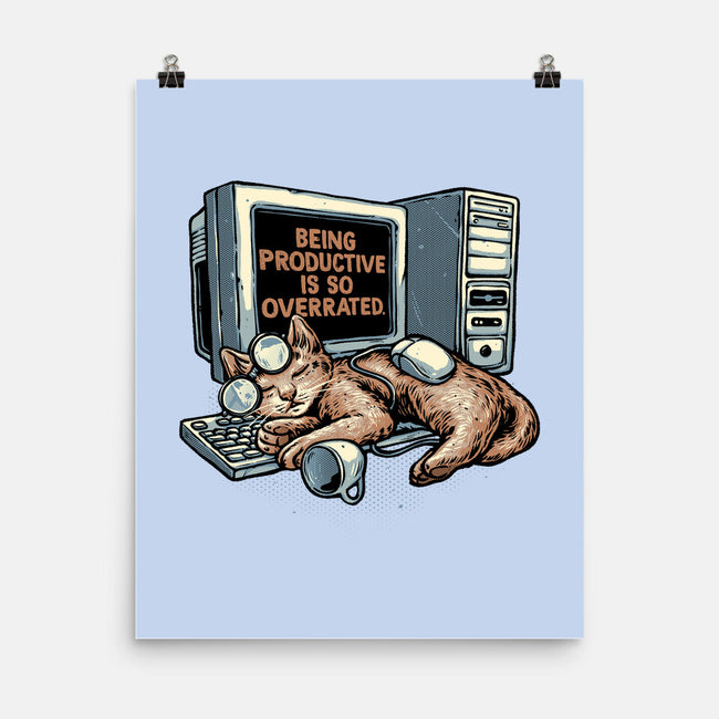 Overrated Productivity-None-Matte-Poster-glitchygorilla