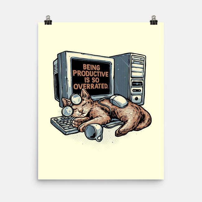 Overrated Productivity-None-Matte-Poster-glitchygorilla