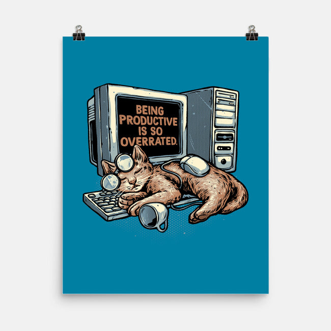 Overrated Productivity-None-Matte-Poster-glitchygorilla
