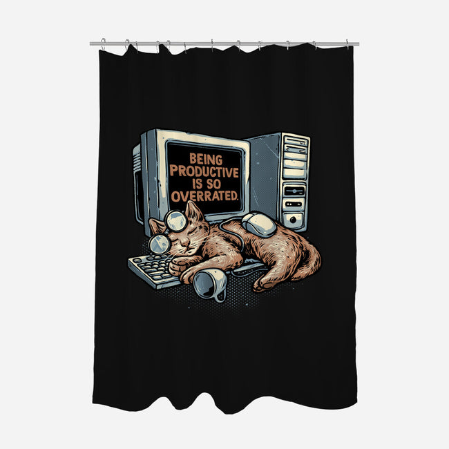 Overrated Productivity-None-Polyester-Shower Curtain-glitchygorilla