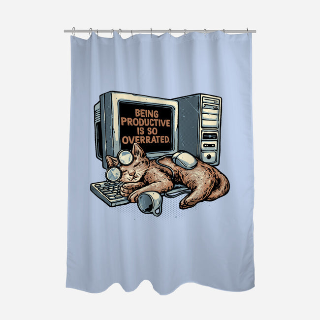 Overrated Productivity-None-Polyester-Shower Curtain-glitchygorilla