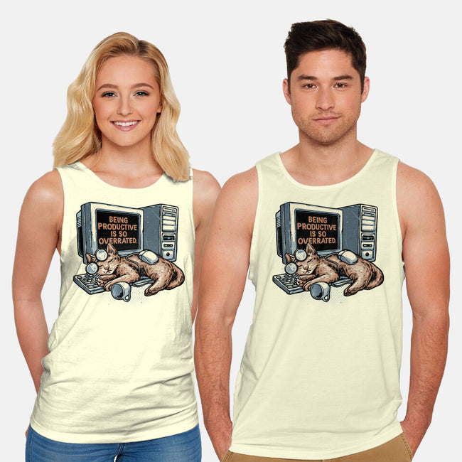 Overrated Productivity-Unisex-Basic-Tank-glitchygorilla