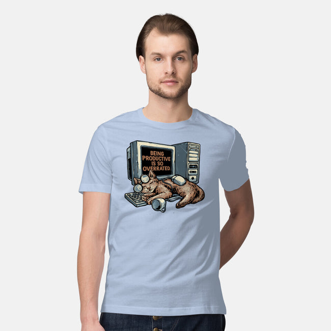 Overrated Productivity-Mens-Premium-Tee-glitchygorilla