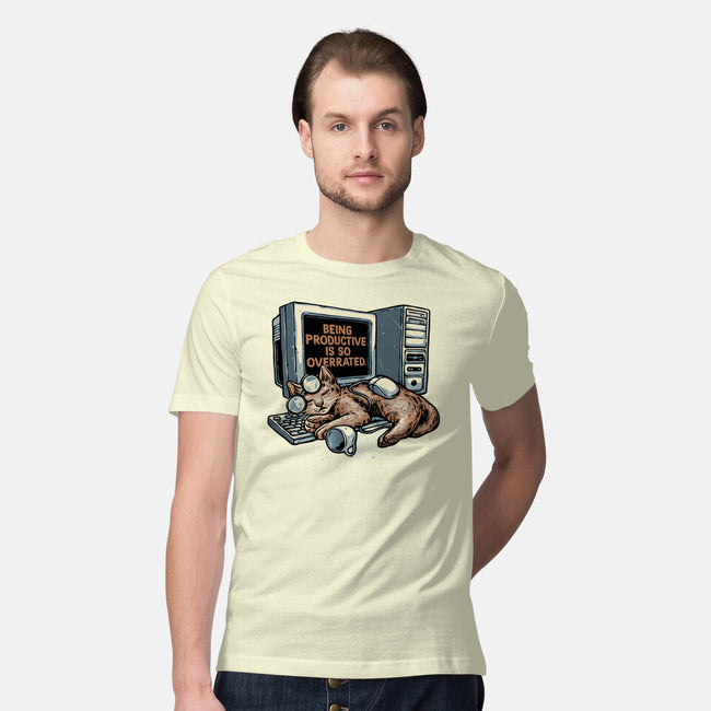 Overrated Productivity-Mens-Premium-Tee-glitchygorilla