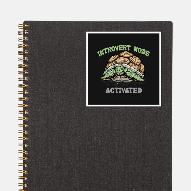 Introvert Mode Activated-None-Glossy-Sticker-glitchygorilla
