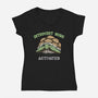 Introvert Mode Activated-Womens-V-Neck-Tee-glitchygorilla