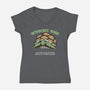 Introvert Mode Activated-Womens-V-Neck-Tee-glitchygorilla