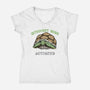 Introvert Mode Activated-Womens-V-Neck-Tee-glitchygorilla