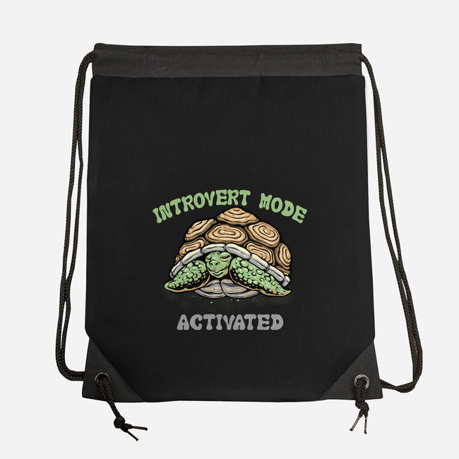 Introvert Mode Activated-None-Drawstring-Bag-glitchygorilla