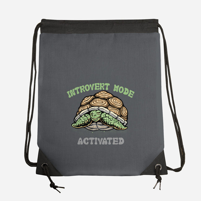 Introvert Mode Activated-None-Drawstring-Bag-glitchygorilla
