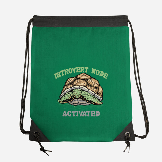 Introvert Mode Activated-None-Drawstring-Bag-glitchygorilla