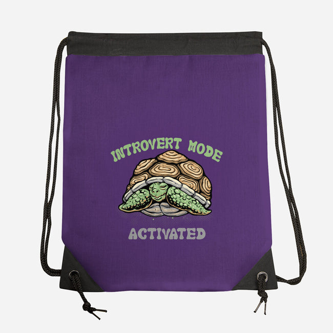 Introvert Mode Activated-None-Drawstring-Bag-glitchygorilla