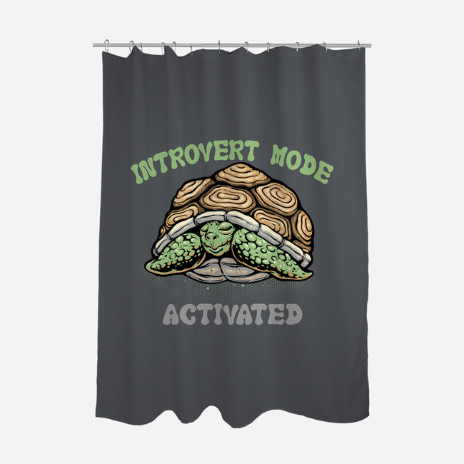 Introvert Mode Activated-None-Polyester-Shower Curtain-glitchygorilla