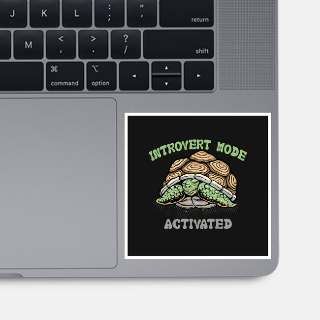Introvert Mode Activated-None-Glossy-Sticker-glitchygorilla