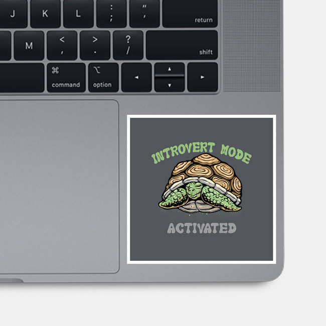 Introvert Mode Activated-None-Glossy-Sticker-glitchygorilla