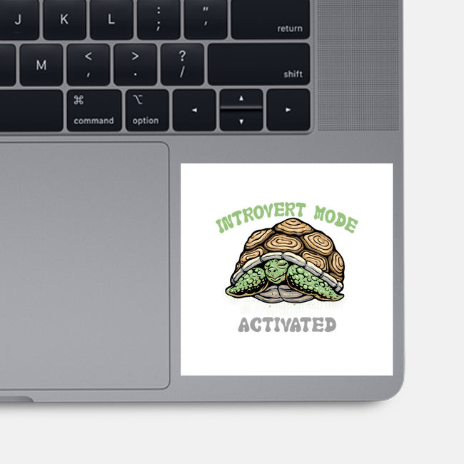 Introvert Mode Activated-None-Glossy-Sticker-glitchygorilla