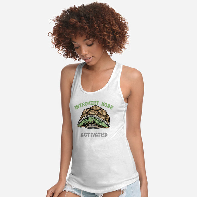 Introvert Mode Activated-Womens-Racerback-Tank-glitchygorilla
