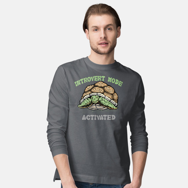 Introvert Mode Activated-Mens-Long Sleeved-Tee-glitchygorilla