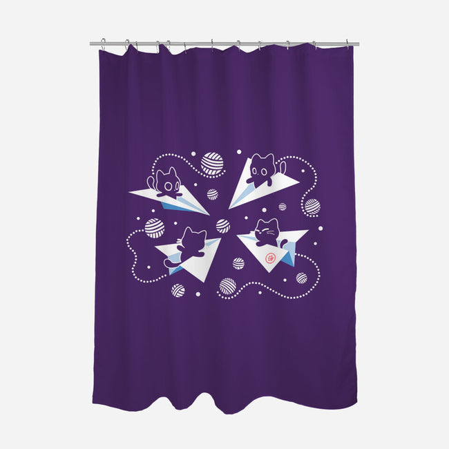 PawPlane Tour-None-Polyester-Shower Curtain-erion_designs