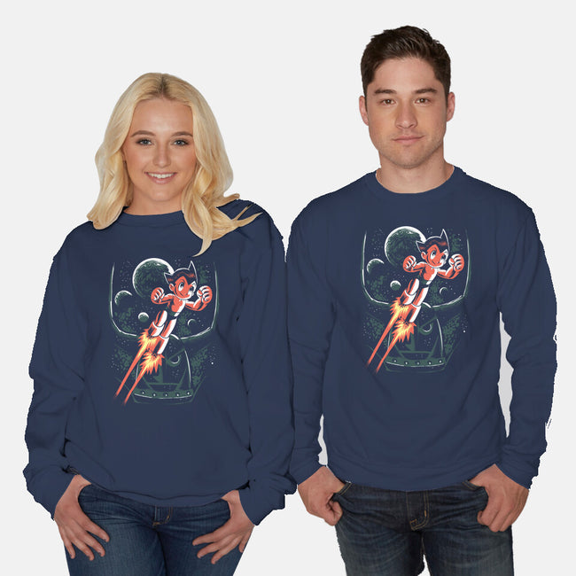 Retro Boy-Unisex-Crew Neck-Sweatshirt-zascanauta