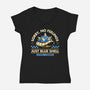 Sorry No Feelings Just Blue Shell-Womens-V-Neck-Tee-sachpica