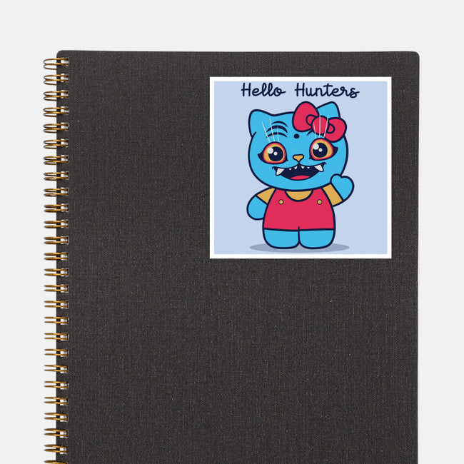 Hello Hunters-None-Glossy-Sticker-GODZILLARGE