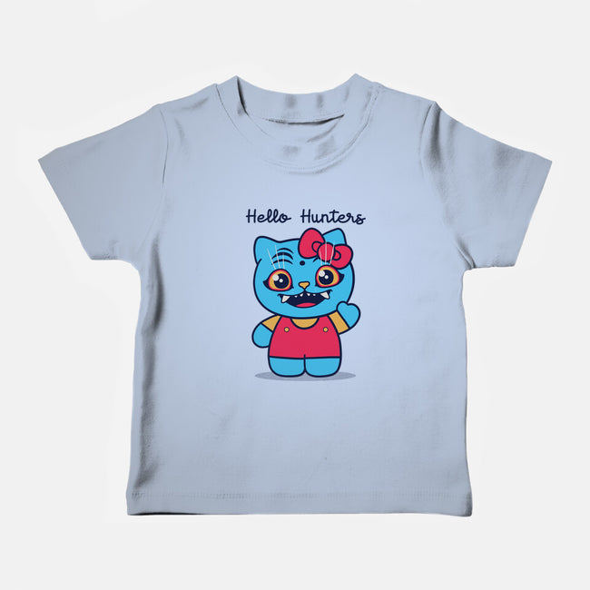 Hello Hunters-Baby-Basic-Tee-GODZILLARGE