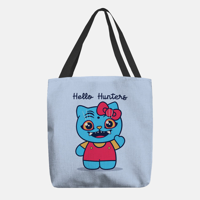 Hello Hunters-None-Basic Tote-Bag-GODZILLARGE