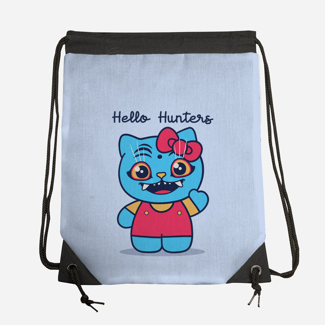 Hello Hunters-None-Drawstring-Bag-GODZILLARGE