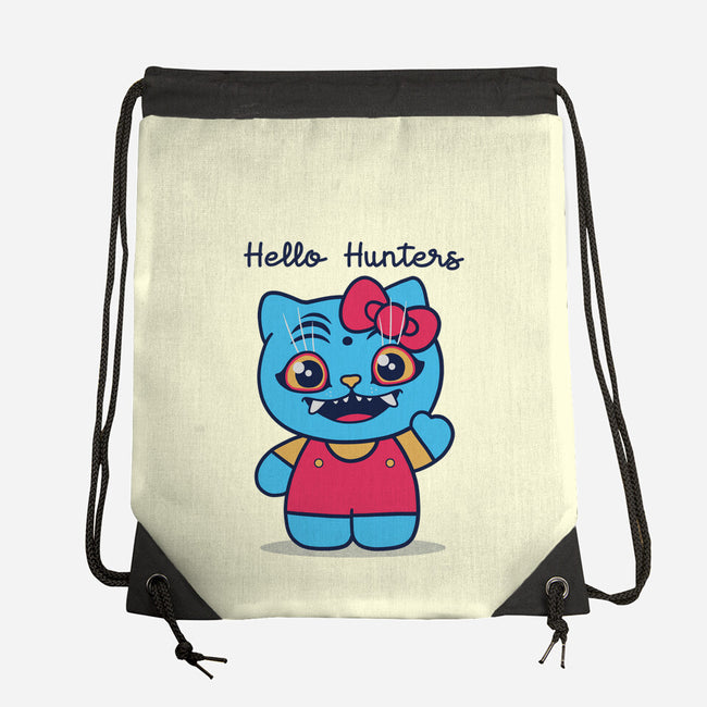 Hello Hunters-None-Drawstring-Bag-GODZILLARGE