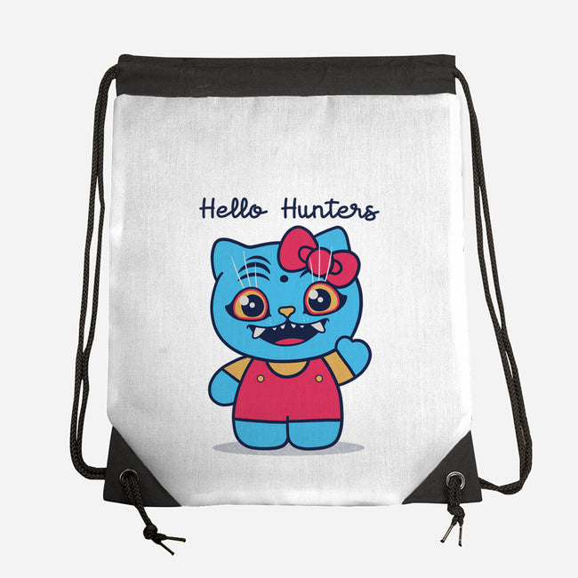 Hello Hunters-None-Drawstring-Bag-GODZILLARGE