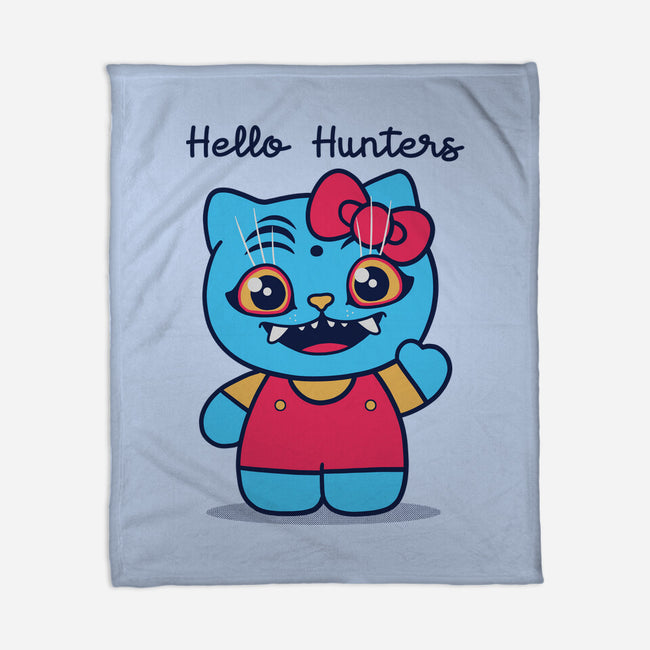 Hello Hunters-None-Fleece-Blanket-GODZILLARGE