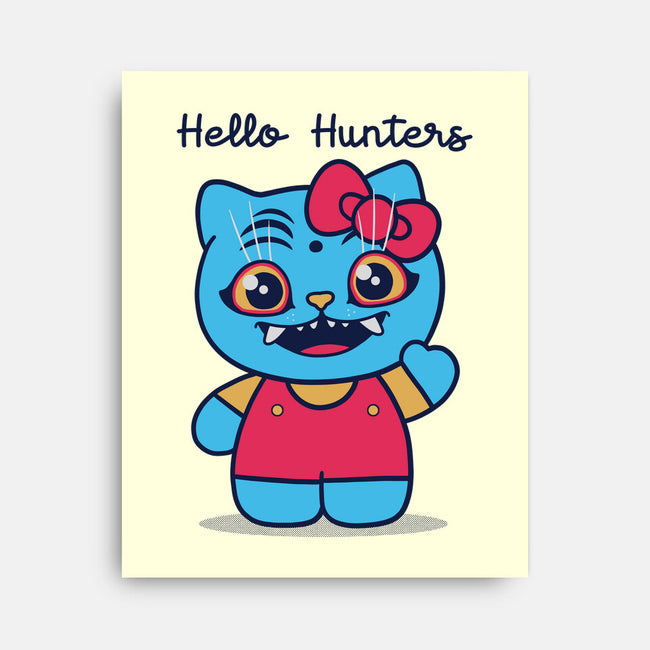 Hello Hunters-None-Stretched-Canvas-GODZILLARGE