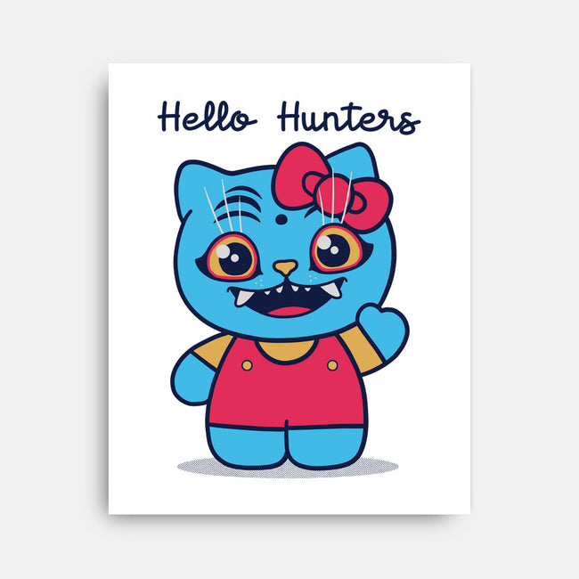 Hello Hunters-None-Stretched-Canvas-GODZILLARGE