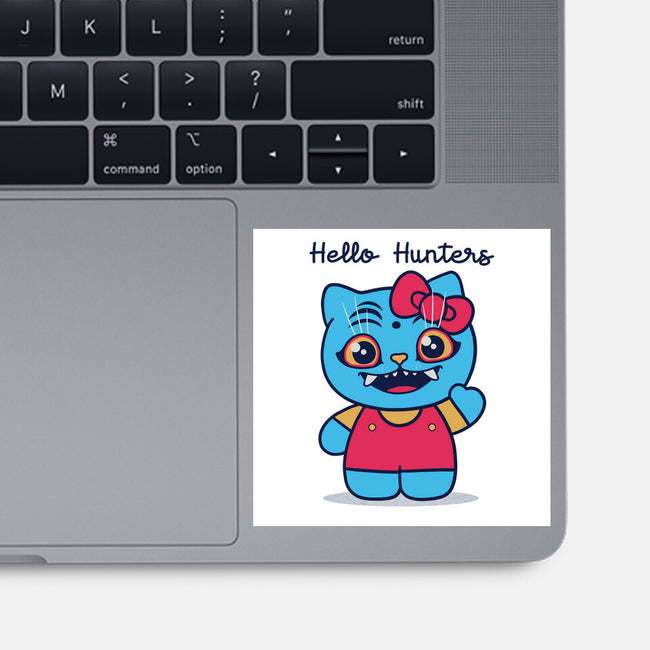 Hello Hunters-None-Glossy-Sticker-GODZILLARGE