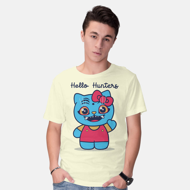 Hello Hunters-Mens-Basic-Tee-GODZILLARGE