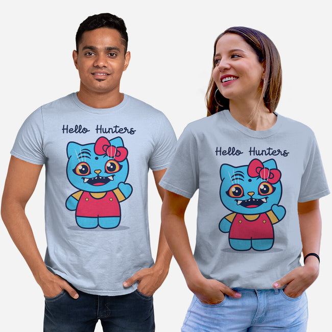 Hello Hunters-Unisex-Basic-Tee-GODZILLARGE