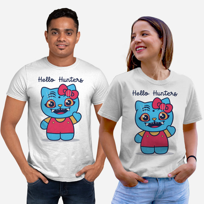 Hello Hunters-Unisex-Basic-Tee-GODZILLARGE
