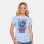 Hello Hunters-Womens-Fitted-Tee-GODZILLARGE
