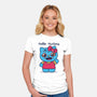 Hello Hunters-Womens-Fitted-Tee-GODZILLARGE