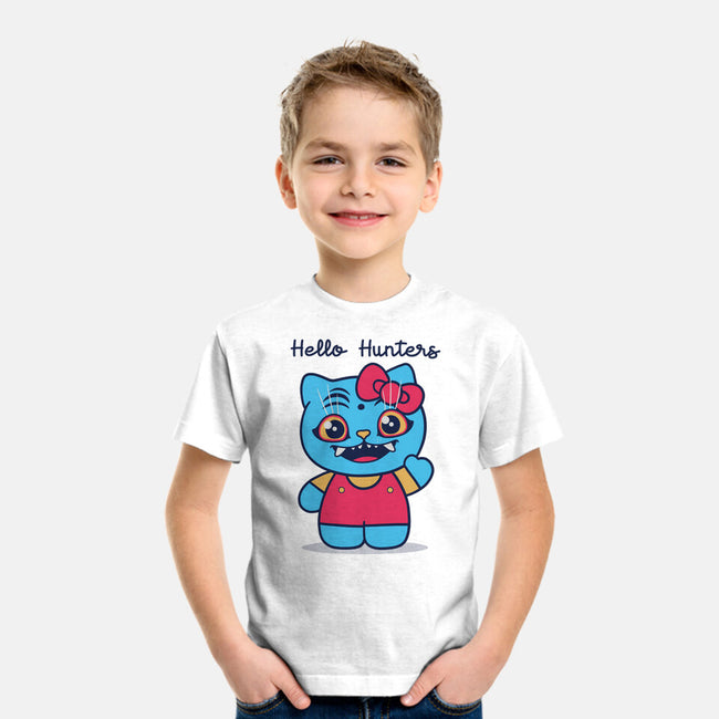 Hello Hunters-Youth-Basic-Tee-GODZILLARGE