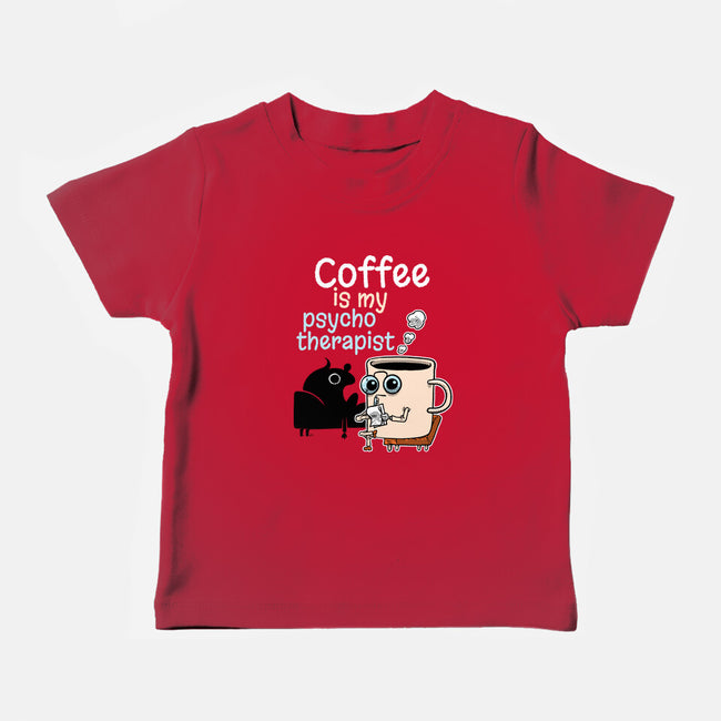 Coffee Is My Psychotherapist-Baby-Basic-Tee-imisko