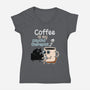 Coffee Is My Psychotherapist-Womens-V-Neck-Tee-imisko