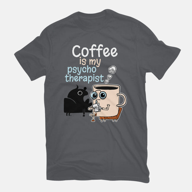 Coffee Is My Psychotherapist-Mens-Premium-Tee-imisko