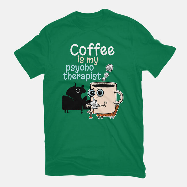 Coffee Is My Psychotherapist-Mens-Premium-Tee-imisko